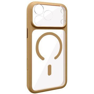 Чехол TPU+PC GETMAN Moon Clear with MagSafe для Apple iPhone 13 (6.1") Brown 656-08310 фото