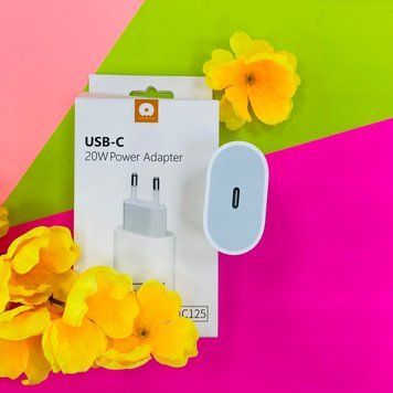 Сетевое зарядное устройство WUW C125 USB-C port 3A PD 20W Белый 209-00012 фото