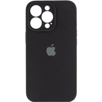 Силиконовый чехол с закрытой камерой для iPhone 15 Pro Black 666-01060 фото