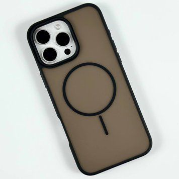 Силиконовый чехол Matte Color Case With Magnetic Thin Circle для iPhone 16 Pro Black 214-03089 фото