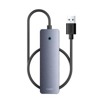 USB-хаб Baseus UltraJoy Series 4-Port HUB Lite 50cm Space Grey（USBA to USB3.0*4+Type-C5V） B0005280B811-01 фото