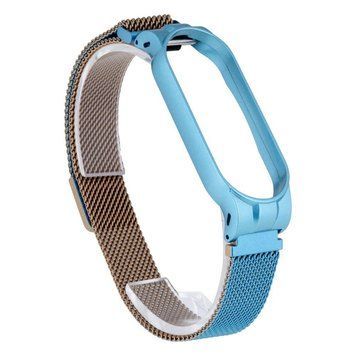 Ремінець для Xiaomi Mi Band 5 Milanese Loop Gradient Blue Beige 212-02505 фото