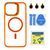 Чохол TPU+PC+Metal Stand Case with MagSafe and Camera Lenses для iPhone 14 Pro Max Orange 214-03665 фото