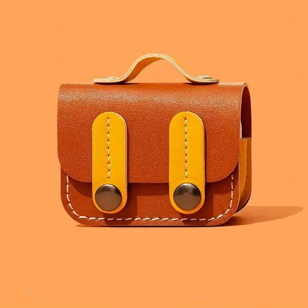 Шкіряний футляр Briefcase для навушників AirPods Pro 2 / Pro Yellow 203-00361 фото