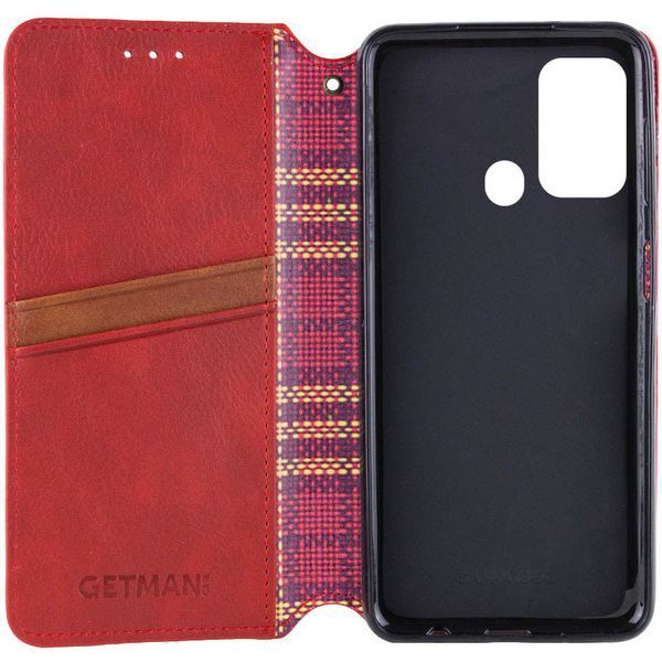 Шкіряний чохол-книжка GETMAN Cubic для ZTE Blade A52 Червоний 555-01810 фото