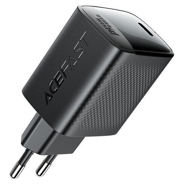 Сетевое зарядное устройство ACEFAST A112 PD45W GaN single USB-C charger (EU) Black 6974316284055 фото