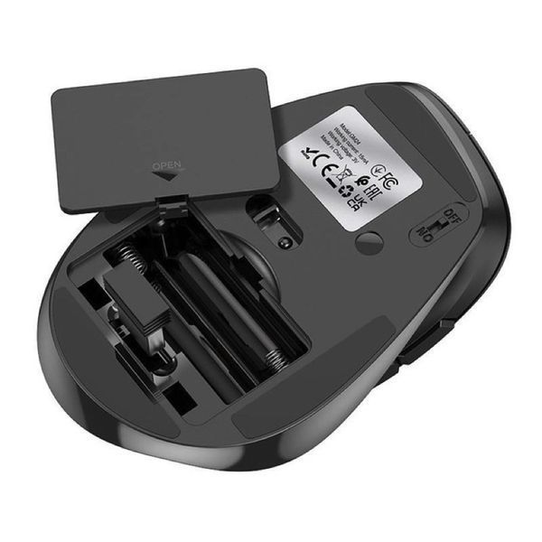Манипулятор мышь HOCO GM24 Mystic six-button dual-mode business wireless mouse Black 6931474799432 фото