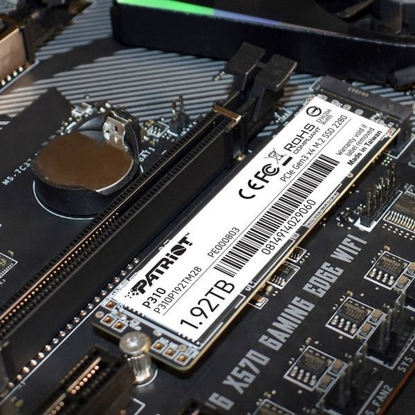 Накопитель SSD M.2 Patriot P310 1920GB NVMe 2280 PCIe 3.0x4 3D NAND TLC P310P192TM28 фото