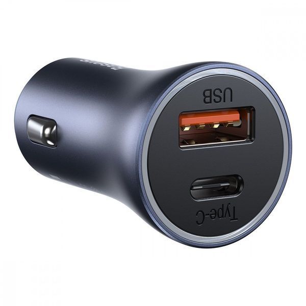 АЗП Baseus Golden Contactor Pro 40W USB + Type-C + Cable Type-C 5A (1m) Dark Gray TZCCJD-0G фото