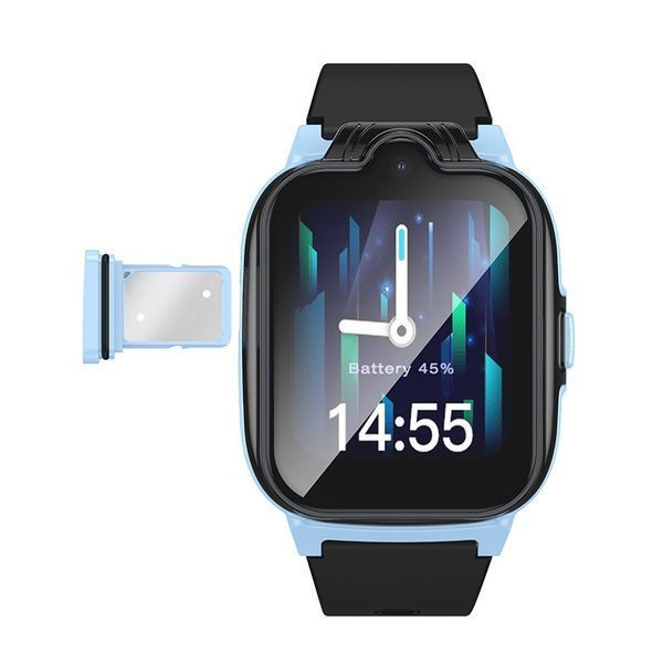 Дитячий смарт-годинник Hoco Y104 42mm. SIM 4G. Wi-Fi. 700 mAh. IP65 Blue 6942007646369 фото