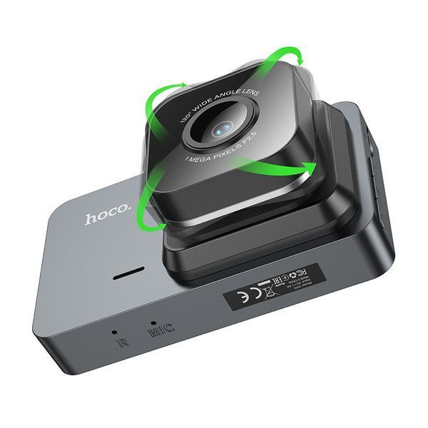 Видеорегистратор HOCO DV9 3-inch screen driving recorder (720P) Metal Gray 6942007633345 фото
