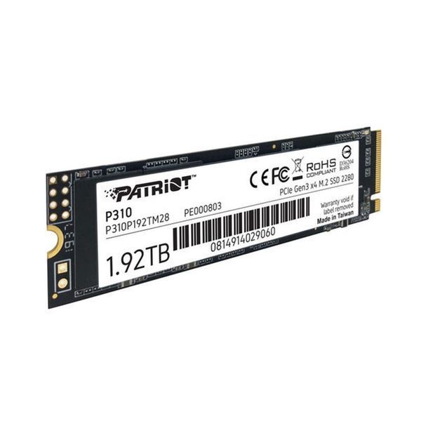 Накопитель SSD M.2 Patriot P310 1920GB NVMe 2280 PCIe 3.0x4 3D NAND TLC P310P192TM28 фото