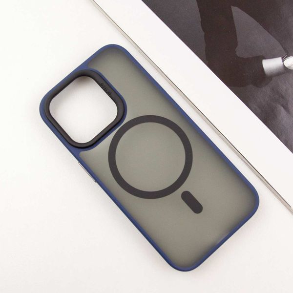 TPU+PC чохол Blueo Skin Friendly Frosted with MagSafe для Apple iPhone 15 Pro Max (6.7") Blue 777-07919 фото