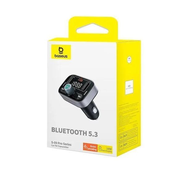АЗУ с FM-модулятором Baseus S-09 Pro Series Car FM Transmitter Cluster Black C10762200113-00 фото