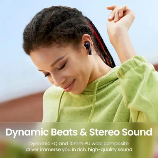 Беспроводные наушники UGREEN WS106 HiTune T3 Active Noise-Cancelling Wireless Earbuds, IPX5, Black(UGR-90401) 656-03908 фото