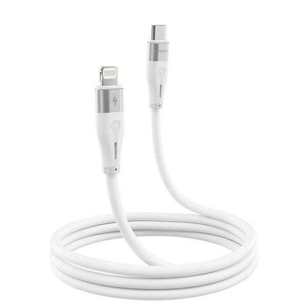 Кабель Proove Soft Silicone Type-C to Lightning 27W (1m) white 656-02589 фото