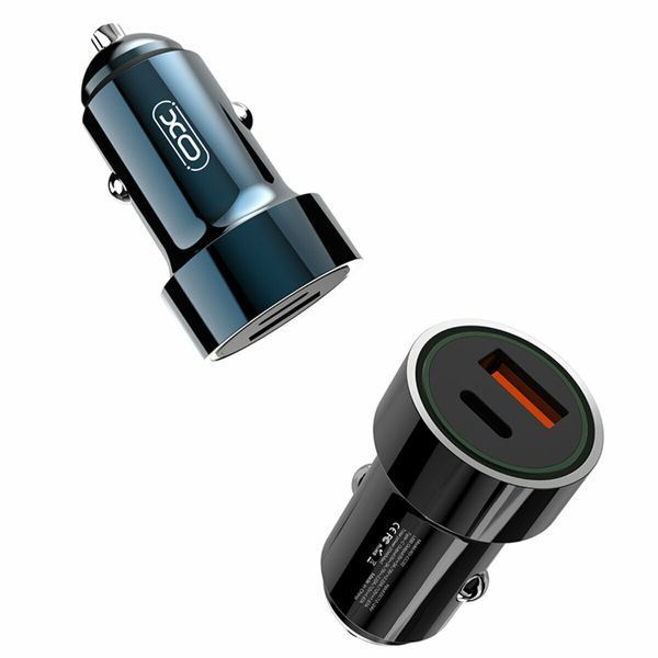 Автомобильное зарядное устройство XO CC32 PD+QC3.0 20W USB + Type-c синий XO-CC32 фото