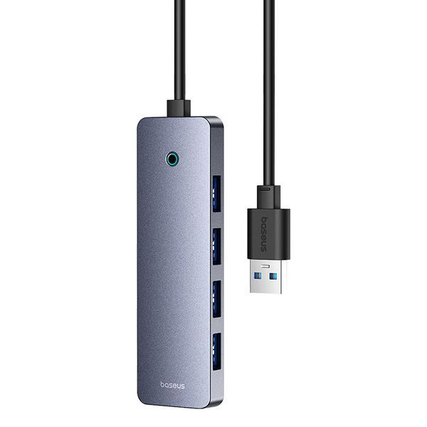 USB-хаб Baseus UltraJoy Series 4-Port HUB Lite 50cm Space Grey（USBA to USB3.0*4+Type-C5V） B0005280B811-01 фото