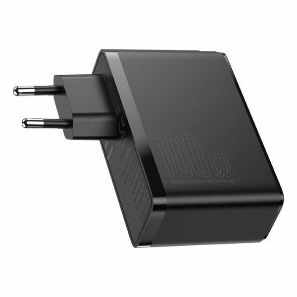 Мережевий зарядний пристрій Baseus GaN2 Pro Quick Charger 2C+2U 100W EU Black 656-01297 фото