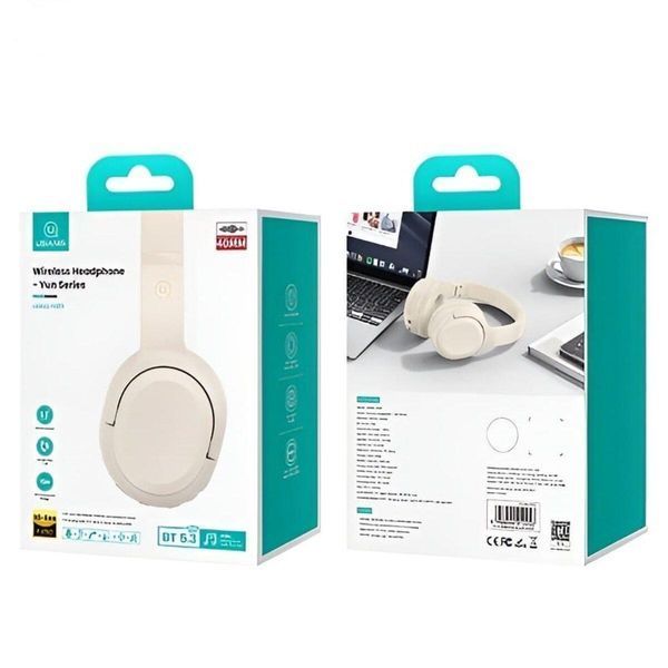 Bluetooth stereo гарнитура Usams USAMS-YG23 Wireless Headphone-Yun Series beige 656-00818 фото