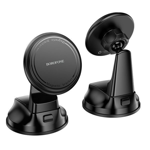 Автодержатель для телефона BOROFONE BH136 Parker ring magnetic car holder(center console) Black 6941991121418 фото