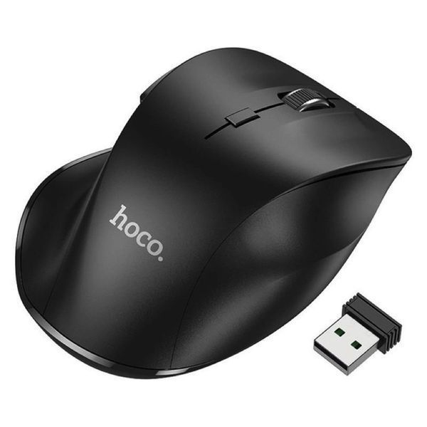 Манипулятор мышь HOCO GM24 Mystic six-button dual-mode business wireless mouse Black 6931474799432 фото