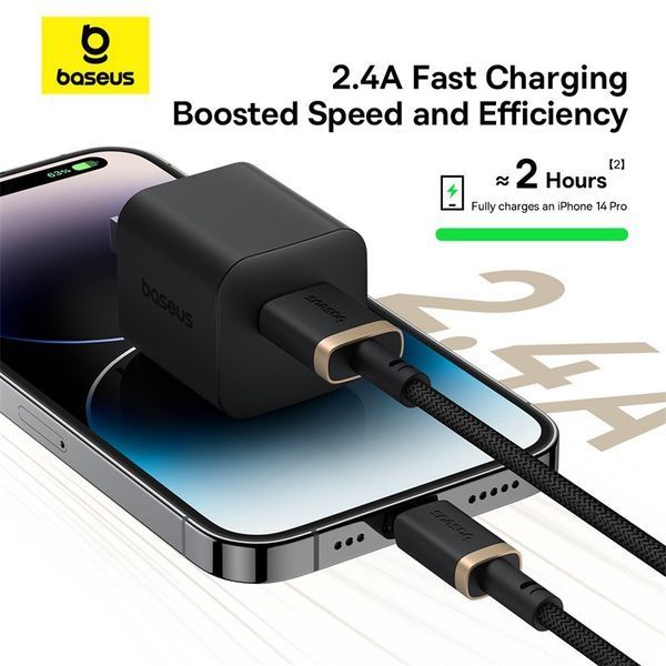 Кабель Baseus Dura Series Fast Charging Cable USB to iP 2.4A 1m Gold+Black P10377801U01-00 фото