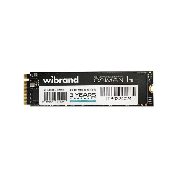 Накопичувач SSD M.2 Wibrand Caiman 1TB NVMe 2280 PCIe 3.0 3D NAND WIM.2SSD/CA1TB фото