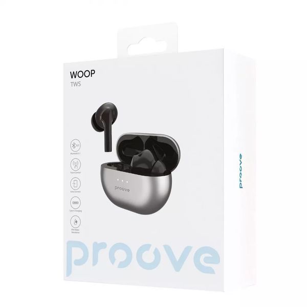 Бездротові навушники Proove Woop TWS with ANC Сріблясті 202-00267 фото