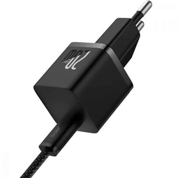 СЗУ Baseus GaN5 Mini Fast Charger 20W ( Type-C ) + Кабель Type-C to Type-C 100W (1m) White P10110900213-01 фото