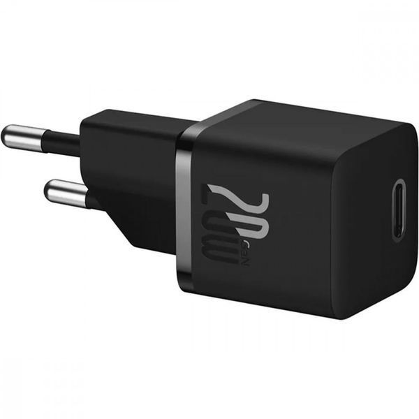 СЗУ Baseus GaN5 Mini Fast Charger 20W ( Type-C ) + Кабель Type-C to Type-C 100W (1m) White P10110900213-01 фото