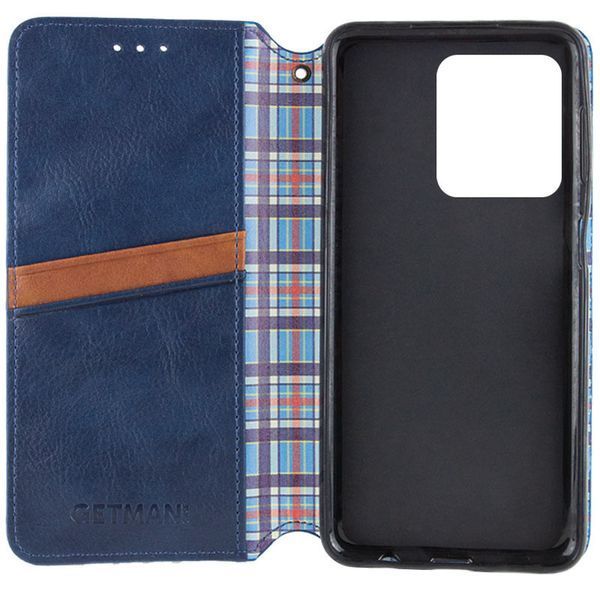 Кожаный чехол-книжка GETMAN Cubic для ZTE Blade A55 4G Синий 555-01610 фото