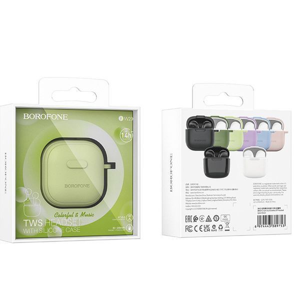 Беспроводные наушники TWS BOROFONE BW29 Charm Lemon Green 6974443389791 фото