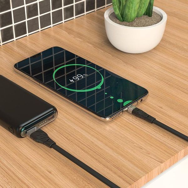 Кабель HOCO X53 USB to Type-C 3A, 1m, silicone, aluminum connectors, Black 6931474738097 фото