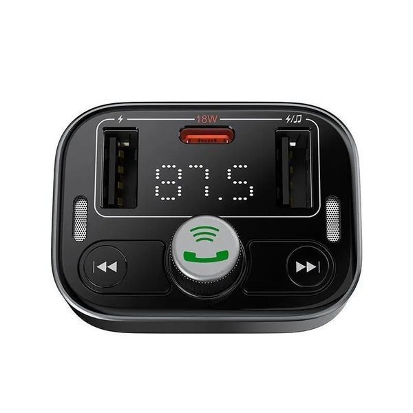АЗУ с FM-модулятором Baseus S-09 Pro Series Car FM Transmitter Cluster Black C10762200113-00 фото