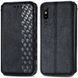 Шкіряний чохол-книжка GETMAN Cubic для Xiaomi Redmi 9A Чорний 555-01964 фото 2
