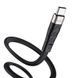 Кабель HOCO X53 USB to Type-C 3A, 1m, silicone, aluminum connectors, Black 6931474738097 фото 5
