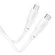Кабель HOCO X93 Type-C to Type-C 240W, 1m, TPE, TPE connectors, White 6931474790736 фото 5