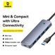 USB-хаб Baseus UltraJoy Series 4-Port HUB Lite 50cm Space Grey（USBA to USB3.0*4+Type-C5V） B0005280B811-01 фото 8