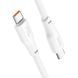 Кабель HOCO X93 Type-C to Type-C 240W, 1m, TPE, TPE connectors, White 6931474790736 фото 4