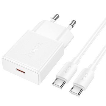 МЗП Hoco N72 Speed ultra-thin PD20W (1USB-C) + кабель Type-C to Type-C White ILSO-00000084977-2 фото