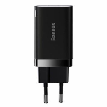 Сетевое зарядное устройство Baseus Super Si Pro Quick Charger C+U 30W EU Black 656-01309 фото