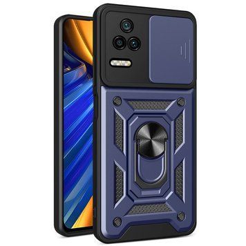 Ударопрочный чехол Camshield Serge Ring для Xiaomi Poco F4 Blue 777-04567 фото