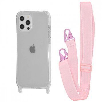 Чохол WAVE Clear Case With Strap для Iphone 12/12 Pro Pink Sand 208-05217 фото
