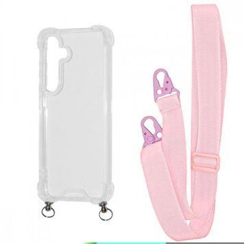 Чехол WAVE Clear Case With Strap для Samsung Galaxy A35 Pink Sand 208-05167 фото