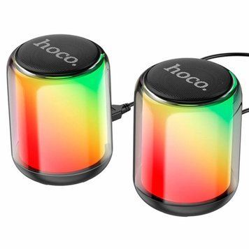 Портативна колонка HOCO BS56 Colorful BT wired 2-in-1 computer speaker Black 656-00757 фото