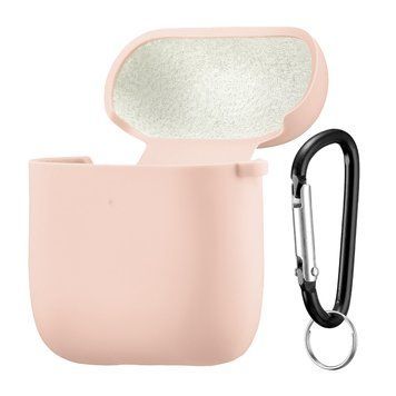 Силиконовый чехол 2,5mm с микрофиброй для AirPods 1/2 Pink Sand 203-00155 фото