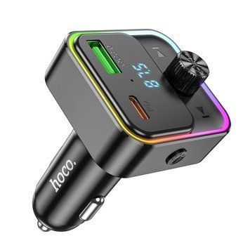 АЗП з FM-модулятором HOCO E81 Fantasy PD30W+QC3.0 car BT FM transmitter Black 6942007612296 фото