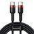 Кабель Baseus Cafule Flash Charging Type-C to Type-C PD 2.0 100W (2m) Red/Black CATKLF-AL91 фото