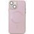 Чехол TPU+Glass Sapphire Midnight with MagSafe для Apple iPhone 15 (6.1") Pink Sand 656-08567 фото